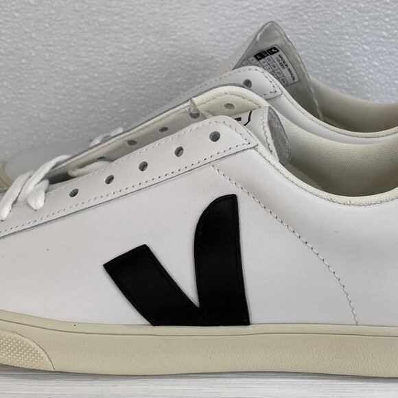 Veja Esplar Unisex Leather Sneakers – White/Black (M7 / W9) - Picture 5 of 7